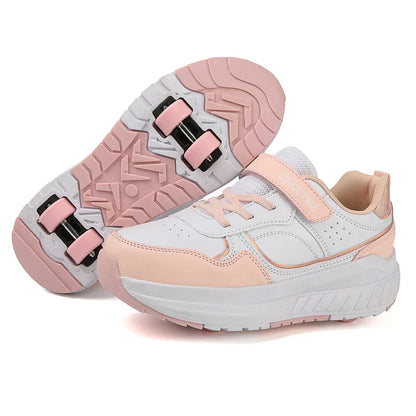Roller Skate Shoes Kids Autumn 2024 Children Fashion Casual Sports Toy Birthday Gift Games Boys 4 Wheels Sneakers Girls