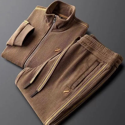 Autumn Sports Men Sets Suit for Men Zipper Hooded Cardigan Jacket Straight leg Sweatpants two-piece Set