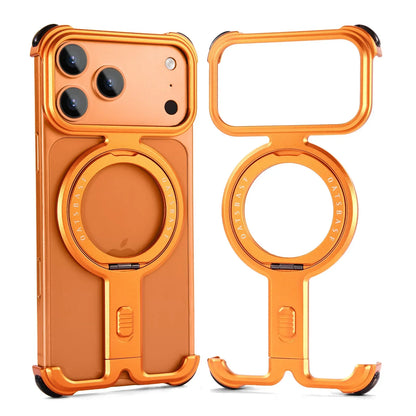 Oatsbasf Π Shape Magnetic Phone Case for iPhone 17 Pro Max/17 Pro Bazel-Less Phone Protective Cover Minimalist Protective Bumpe