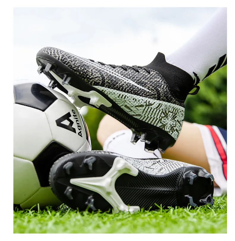 Hot-Selling Football Boots Men's Soccer Cleats TF/FG Wear-Resistant Training Shoes Outdoor Non-Slip Sneakers Size33-46