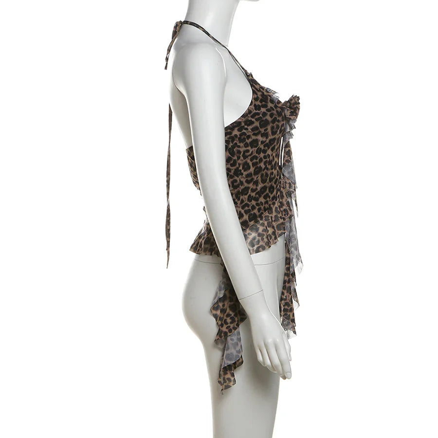 Hip-hop Summer New Sweet Gentle Cute All-match Fashionable Cool High Street Cool Sexy Women's Thin Backless Halter Vest