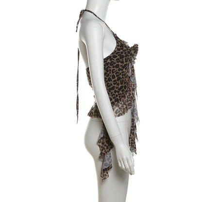 Hip-hop Summer New Sweet Gentle Cute All-match Fashionable Cool High Street Cool Sexy Women's Thin Backless Halter Vest