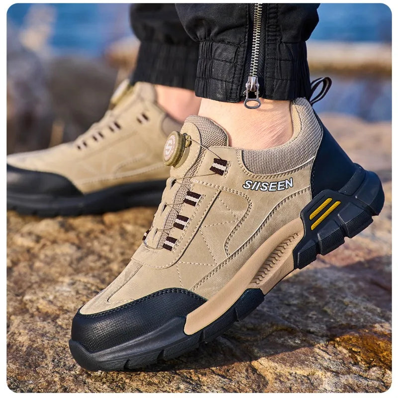 New men's safety shoes, puncture resistant work shoes, men's protective shoes, wear-resistant work boots  Tactical Boots