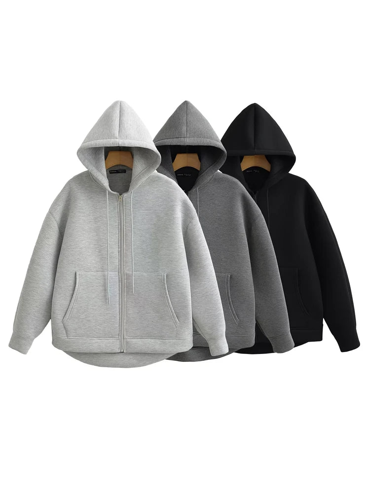 Zip up Hoodies Women Autumn Hooded Sweatshirt Woman Long Sleeve Oversized Women's Sweatshirts Zip Hoodie Women Jackets