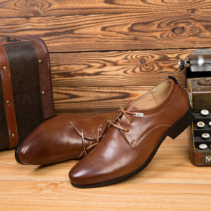 Men's Dress Oxfords Business Formal Leather Shoes Non Slip Wedding Party Derby Vintage Retro Handmade Classic Gentleman Tuxedo S