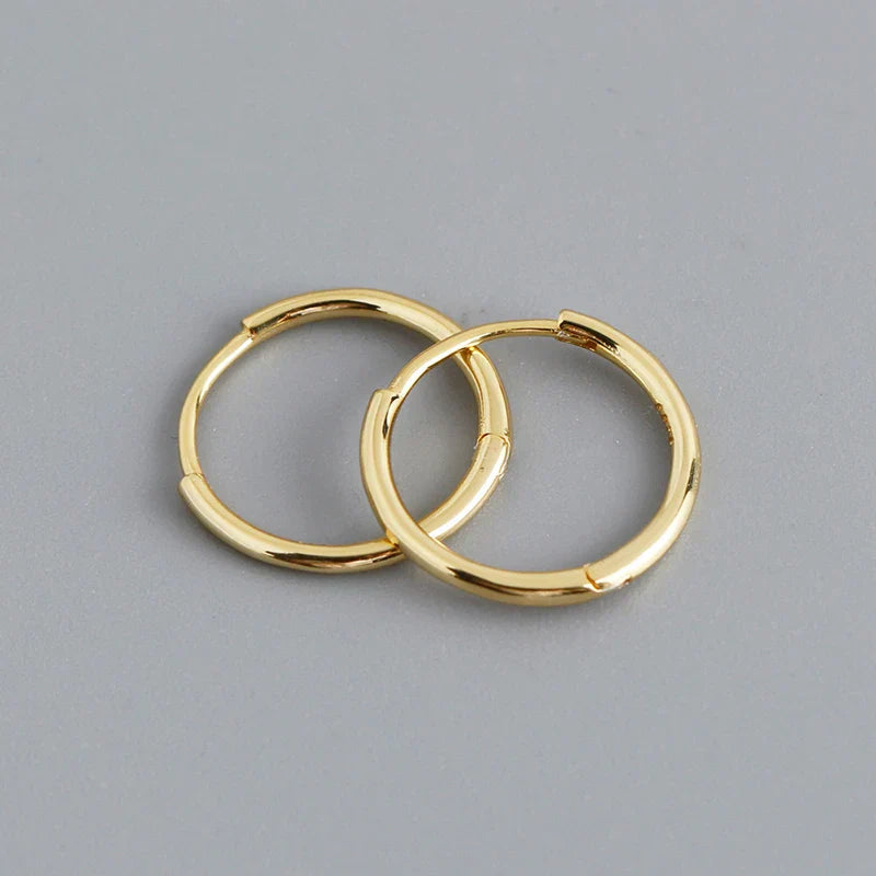 925 Sterling Silver Fashion Simple Huggies Ear Buckle Accessories Minimalist Charm Ear Hoop Earrings for Women Jewelry