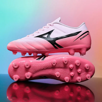 Men Football Boots Soccer Shoes Breathable Professional Turf Outdoor Non-slip Long Spikes Adult Ultralight Training Futsal