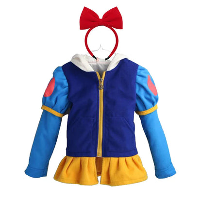 Jaquetas Infantis com Capuz Para Meninas Primavera Infantil Desenho Animado Branca de Neve Algodão Casacos Externos Roupas Casuais Infantis Roupa de Menina