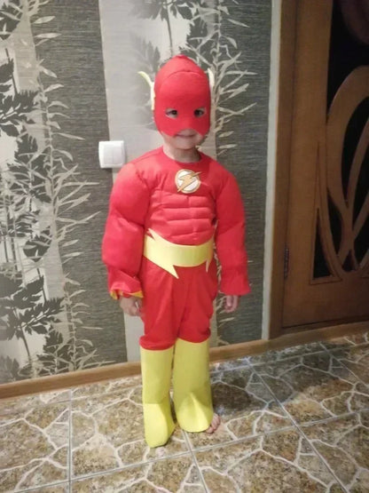Children's Full Body Jumping Set Muscle Children's Set 2024 New Halloween Superhero Flash Role Playing Costume