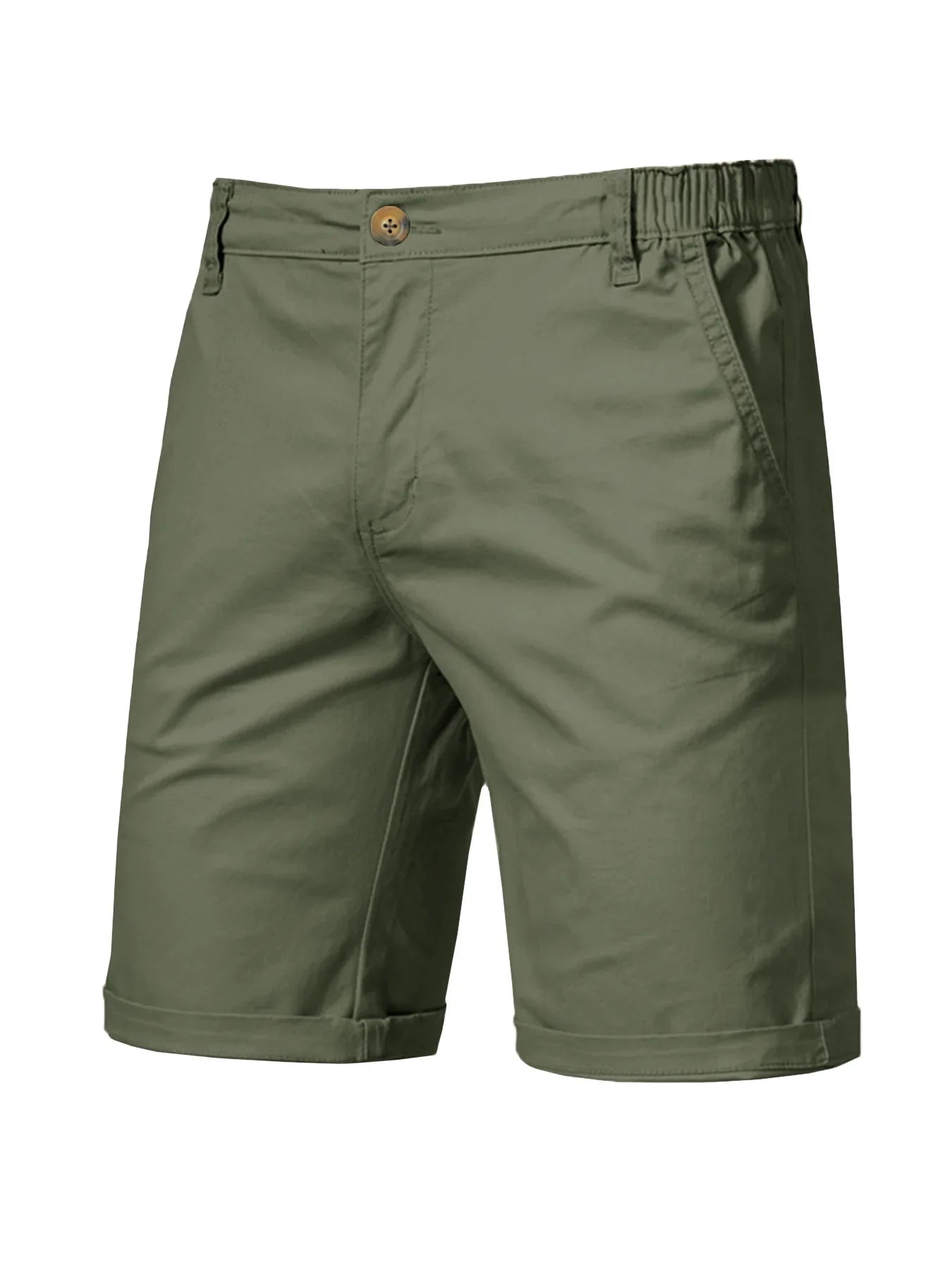2025 New Mens Casual Suit Shorts Summer Business Casual Knee Pants Classic Khaki American Style Streetwear Golf Shorts Beige