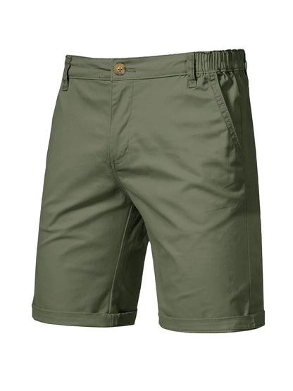 2025 New Mens Casual Suit Shorts Summer Business Casual Knee Pants Classic Khaki American Style Streetwear Golf Shorts Beige