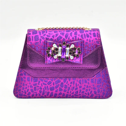Purple Shoe and Bag Set for Party in Women Italian Shoe and Bag 2026 High Quality Elegant Heeled Shoes for Women African Pumps
