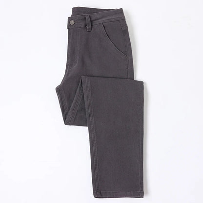 2026 new Cotton Elastic Men's Jeans Spring Fitted Straight Business Casual Trousers Soft Comfortable Fashion Korean Denim Pants