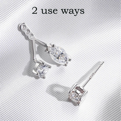 Certified Moissanite Drop Earrings Test Passed Jewelry Luxury Wedding Women S925 Sterling Silver Labd Diamond Earring