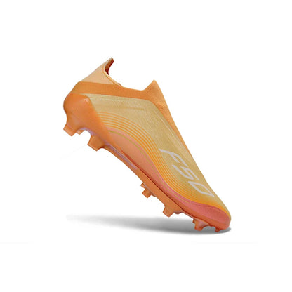 Without-lace Mens Soccer Shoes Football Shoes F50+ TF/FG Football Field Boots Comfortable Non-Slip Training Soccer Sneakers