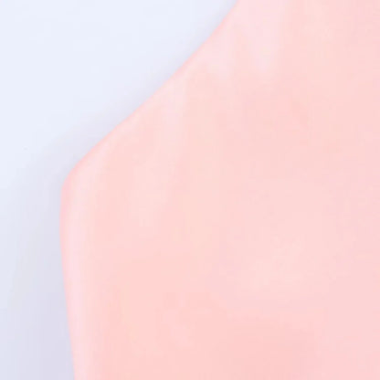 Sexy Chic Butter Yellow Satin Tops Women Halter Backless Beach Holiday Party Top Fashion 2025 New Year Evening Satin Top