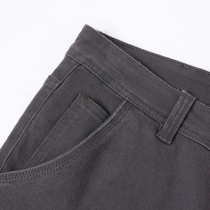 2026 new Cotton Elastic Men's Jeans Spring Fitted Straight Business Casual Trousers Soft Comfortable Fashion Korean Denim Pants