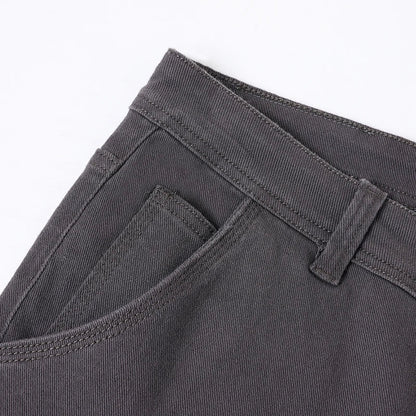 2026 new Cotton Elastic Men's Jeans Spring Fitted Straight Business Casual Trousers Soft Comfortable Fashion Korean Denim Pants