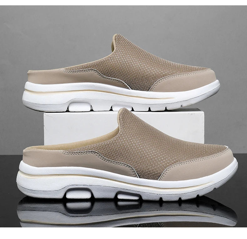 Men Slippers Summer Breathable Home Indoor Slippers Men Thick Bottom Slides Fashion Couple Walking Shoes