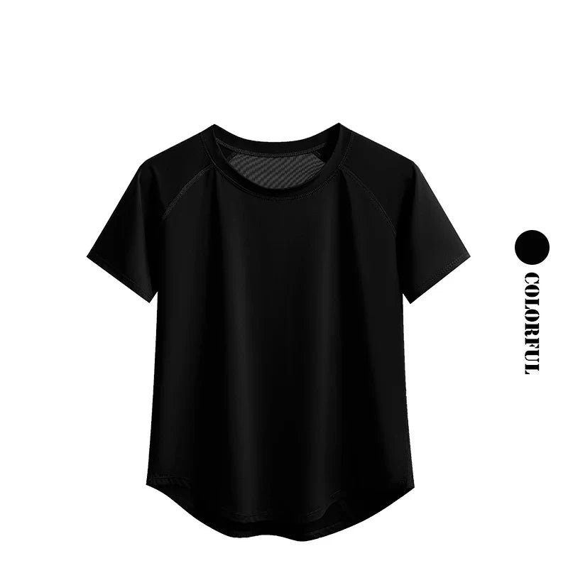 Yoga Tops Sportswear Woman Gym Shirts Breathable Quick Dry Short Sleeve Workout T Shirt Jogger Running T Shirt Yogawear New