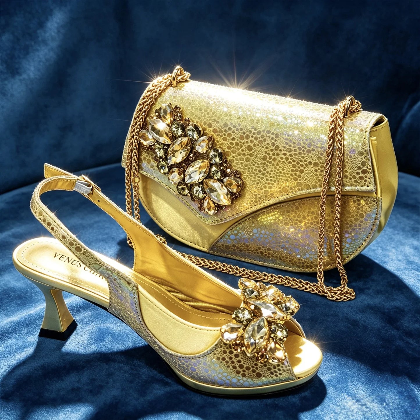 2026 New INS Style Green Elegant High Heels & Matching Bag Set for Women – Popular Nigerian Designer Shoes for African Ladies