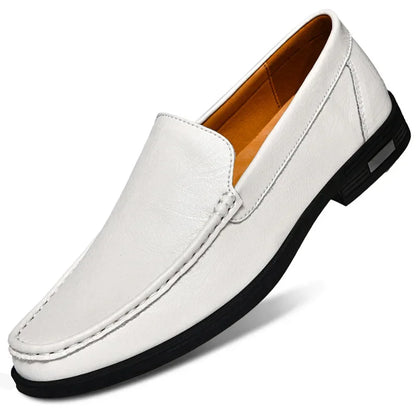 Leather Men Footwear Slip on Office Man Formal Shoes Wedding Party Men Dress Shoes Breath Driving Lazy Loafers