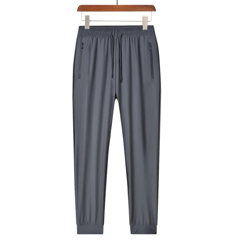 New Ice Silk Breathable Men's Sports Pants Quick Drying Sweat-absorbing Comfortable Cool High Quality Outdoor Pants for Men