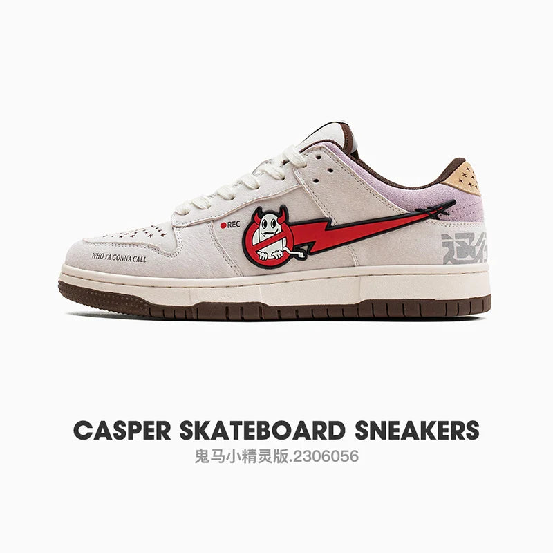 Fashion Men's Sports Shoes Retro Niche Design Punk Style Street Skateboard Shoes Sports Casual Shoes Plaid Men's Shoes