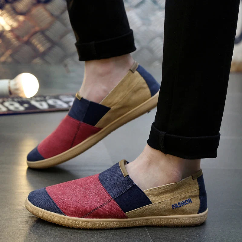Fisherman's Shoes Fashion Flat Canvas Sneakers Slip On Men's Espadrilles Walking Casual Shoes For Men Loafers Summer