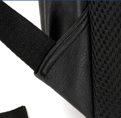 High Quality USB Charging Backpack Men PU Leather Bagpack Large Laptop Backpacks Male Mochilas Schoolbag For Teenagers Boys