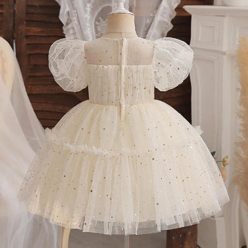 Summer Girls Dress Sequin Ruffles Elegant Toddler Girls Princess Dress For 2-10 Years Kids Party Evening Gown Kids Dresses
