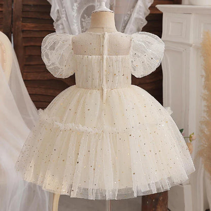 Summer Girls Dress Sequin Ruffles Elegant Toddler Girls Princess Dress For 2-10 Years Kids Party Evening Gown Kids Dresses