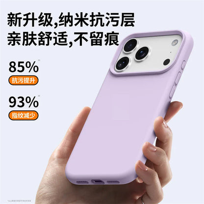 Magnetic Case For iPhone 17 Pro Max 17 Ari MagSafe Liquid Silicone Comfortable Feel Built in Flocking Protect Cover