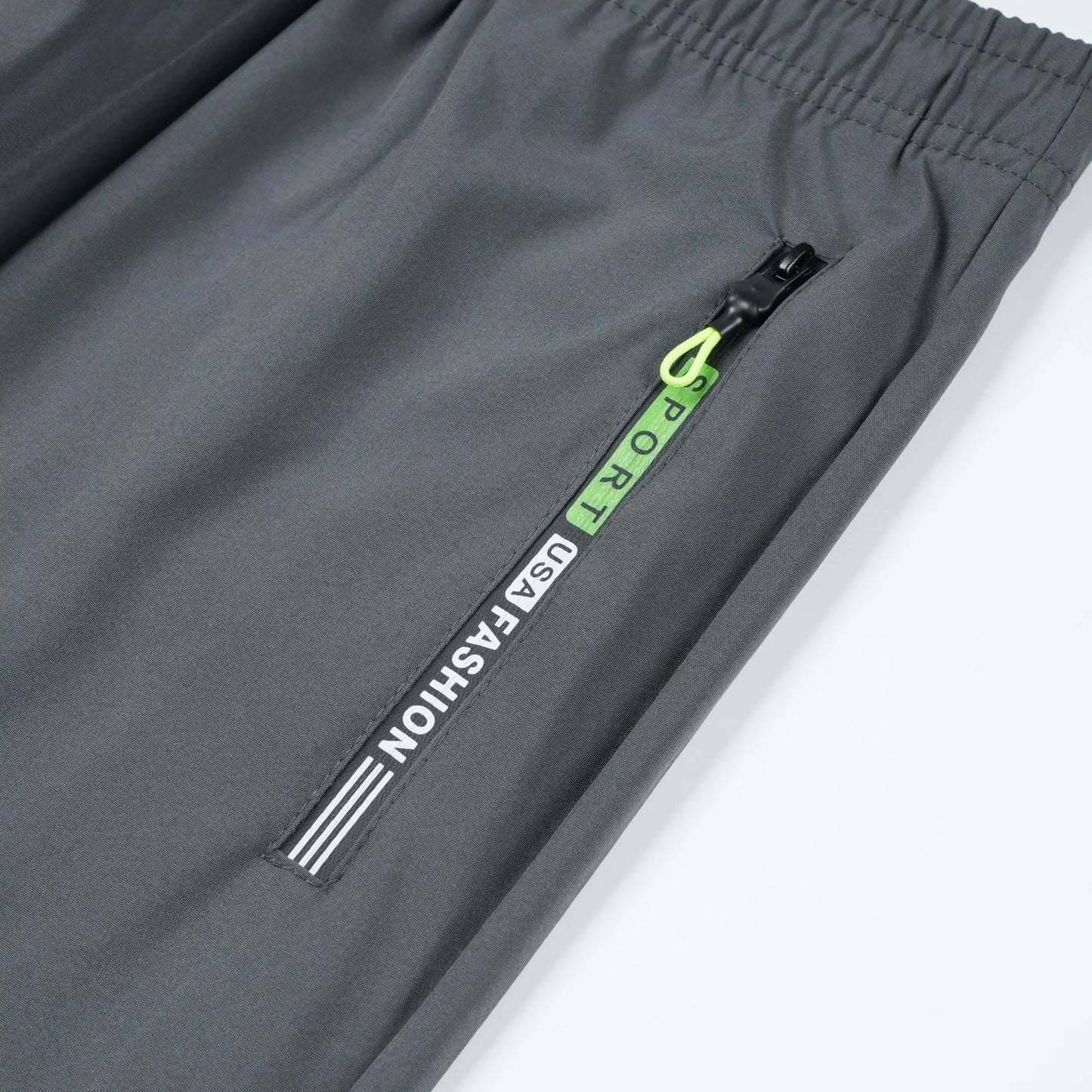 Men Lightweight Cargo Pants with Drawstring Elastic Waist Multiple Zipper Pockets Large Side Pockets Breathable Regular Fit