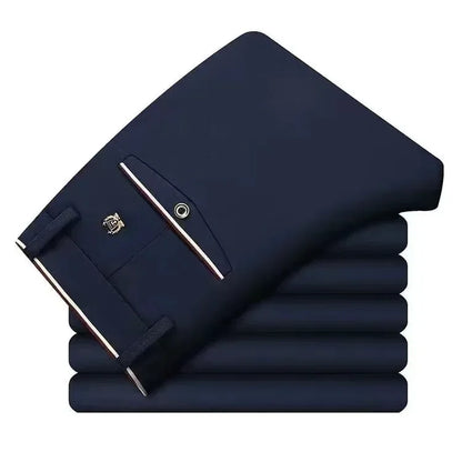 Men‘s Suit Pants Spring and Summer Male Dress Pants Business Office Elastic Wrinkle Resistant Big Size Classic Trousers Male