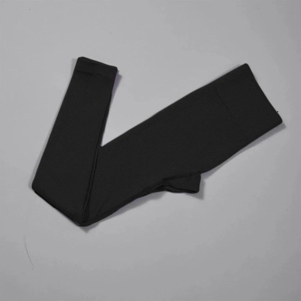 Women Ribbed Yoga Pants High Waisted Gym Leggings Sport ， Fitness Seamless Female Legging Control Running Training Tights