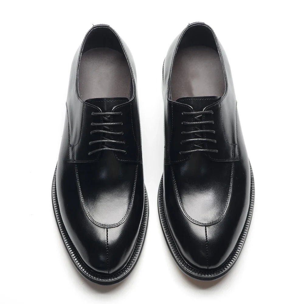 Luxury Handmade Wedding Party Men's Dress Shoes Cow Genuine Leather Lace-up Oxfords Derby Formal Business Social Male Footwear