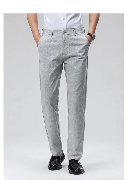 Men's Casual Pants: Breathable & Lightweight for Summer Comfort Business Casual Men's Work Trousers