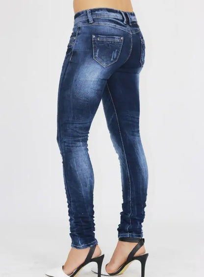 Women's Tight Denim Pencil Pants, Low Waisted Jeans