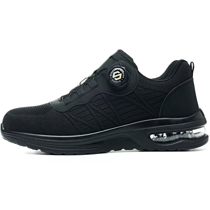 New Men's Rotary Buckle Safety Shoes Anti-Impact Anti-Piercing Lightweight Work Boots Fashion Sporty Design for Outdoor Pro