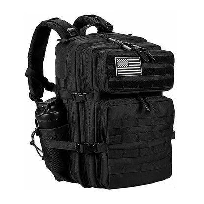 45L Tactical Backpack for Men and Women Large Athlete Gym Bag Outdoor Sports Hiking Survival Rucksack with Bottle Holder