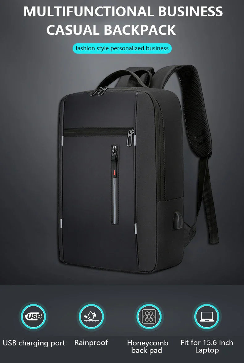 Waterproof Business Backpack Men USB School Backpacks 15.6 Inch Laptop Backpack Large Capacity Bagpacks for Men Back Pack Bags