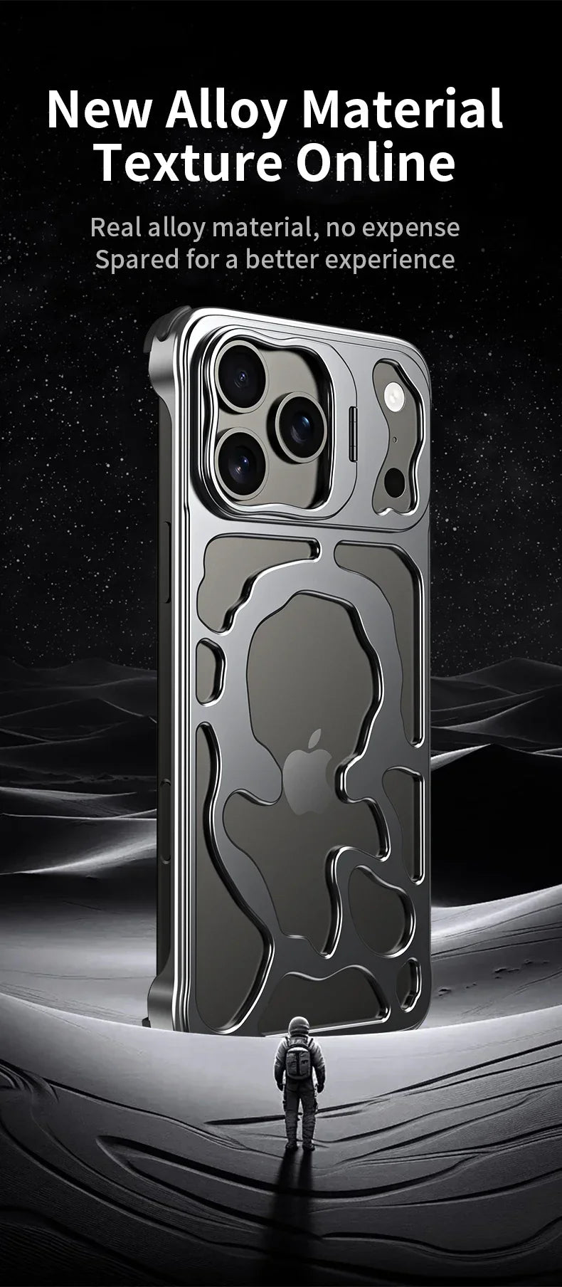 Metal Hollow Magnetic Phone Case,For IPhone 17 Pro Max iPhone Air Protective Case, Breathable And Heat Dissipating Metal Bracket