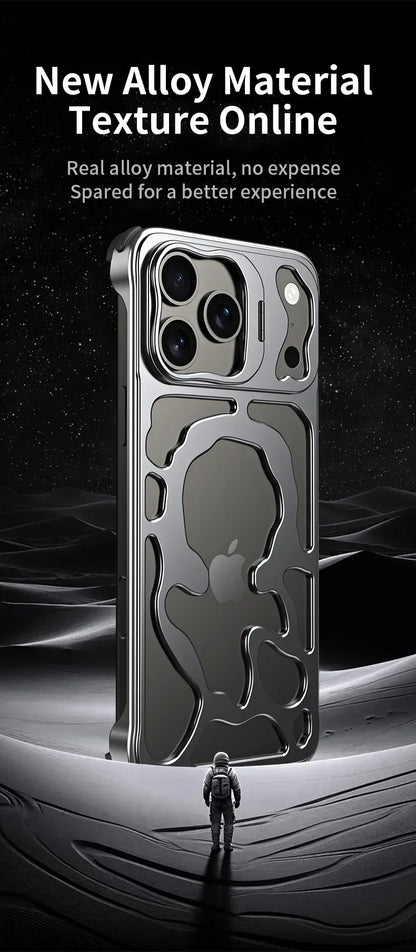 Metal Hollow Magnetic Phone Case,For IPhone 17 Pro Max iPhone Air Protective Case, Breathable And Heat Dissipating Metal Bracket