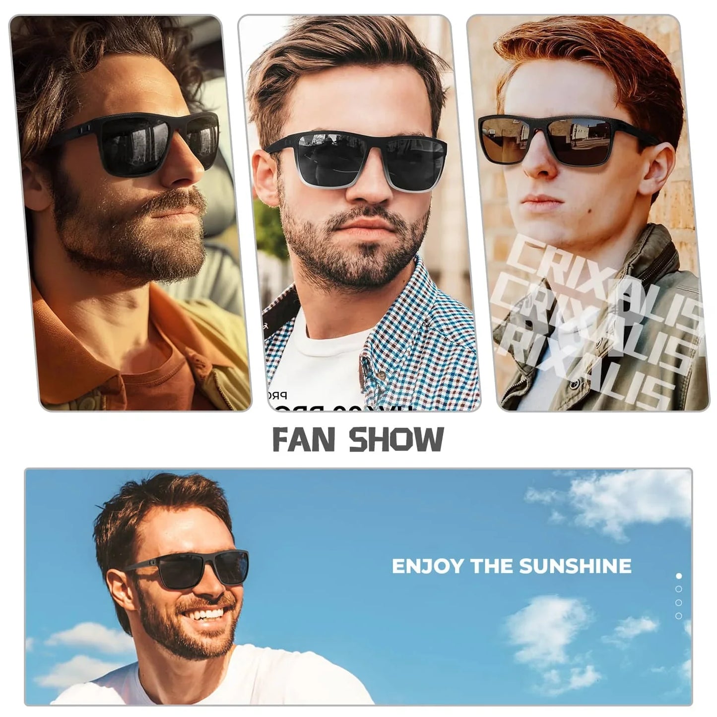 Polarized Sunglasses Men Women Retro Outdoor Sports Fishing Sun Glasses