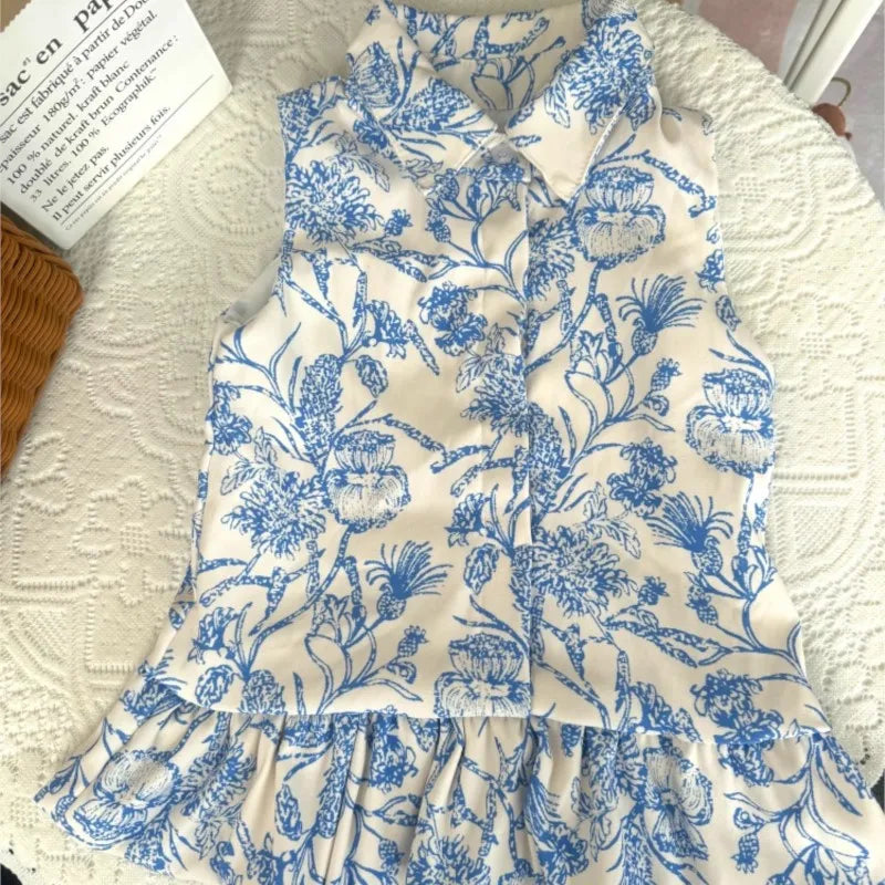 Baby Girl Princess Floral Short Dress Infant Toddler Child Elegant Sleeveless Vestido Birthday Party Pageant Baby Clothes 1-10Y