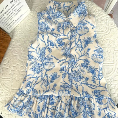 Baby Girl Princess Floral Short Dress Infant Toddler Child Elegant Sleeveless Vestido Birthday Party Pageant Baby Clothes 1-10Y