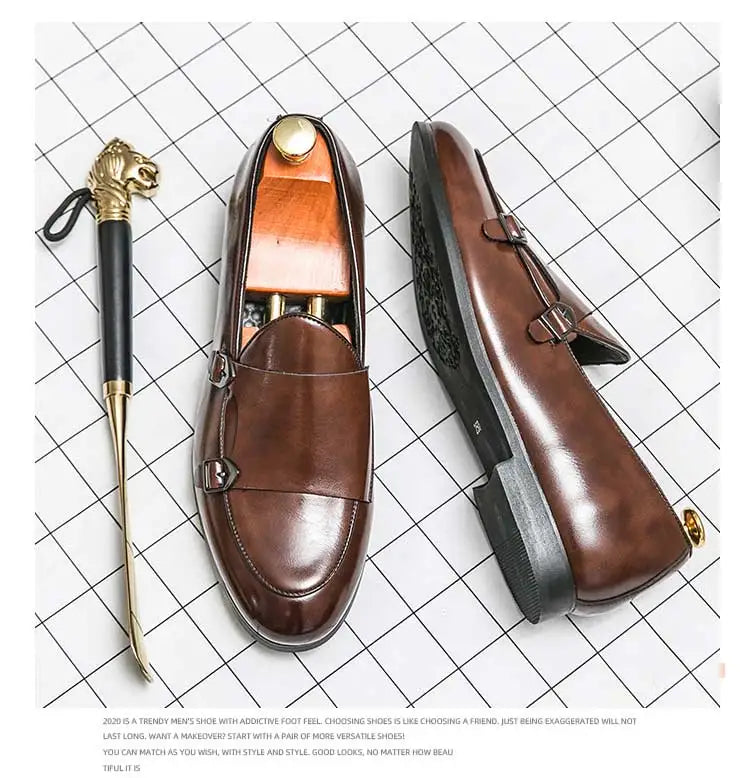Men's Dress Shoes Trend Formal Leather Shoes For Men Classic Office Social Party Leather Loafers Male Casual Business Shoes Man