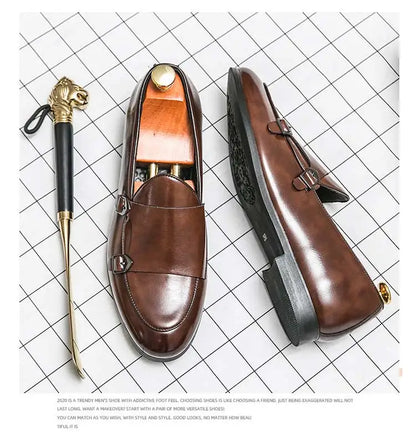 Men's Dress Shoes Trend Formal Leather Shoes For Men Classic Office Social Party Leather Loafers Male Casual Business Shoes Man