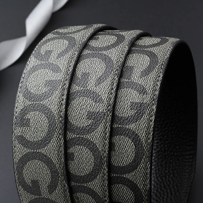 Top-quality cowhide and leather men's belt, fashionable and casual luxury brand jeans belt, multifunctional design men's belt
